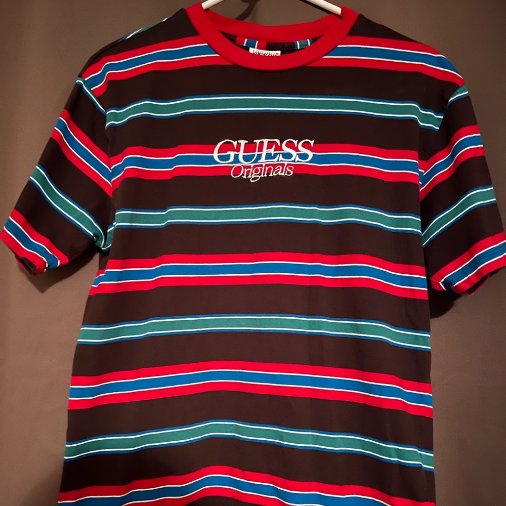 Guess oversized striped shirt